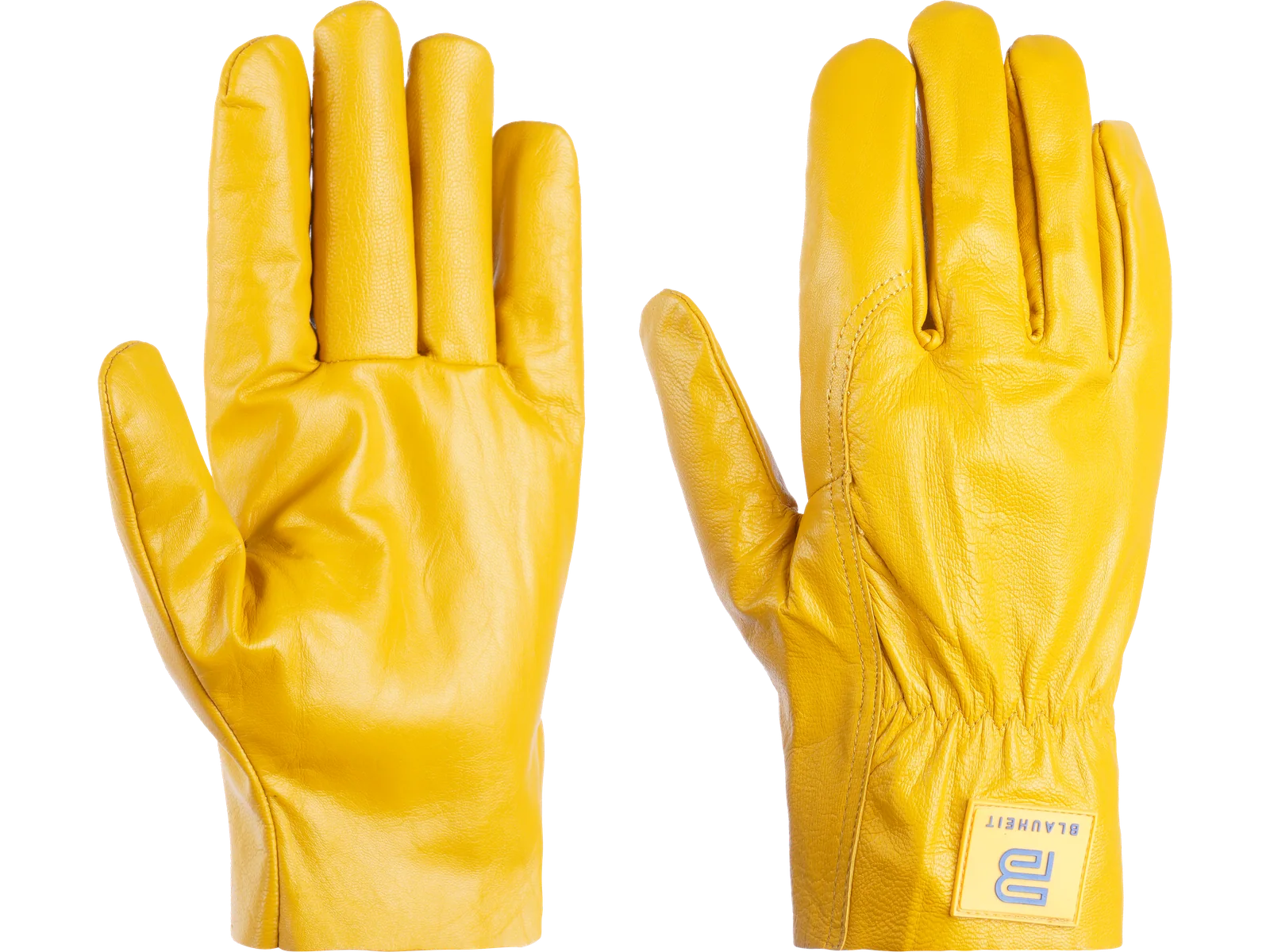 Blauheit yellow goat leather safety gloves with elastic wrist