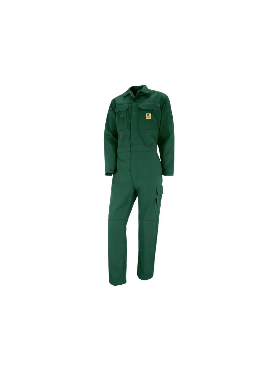 Blauheit green working overall with chest pockets and cargo leg pocket